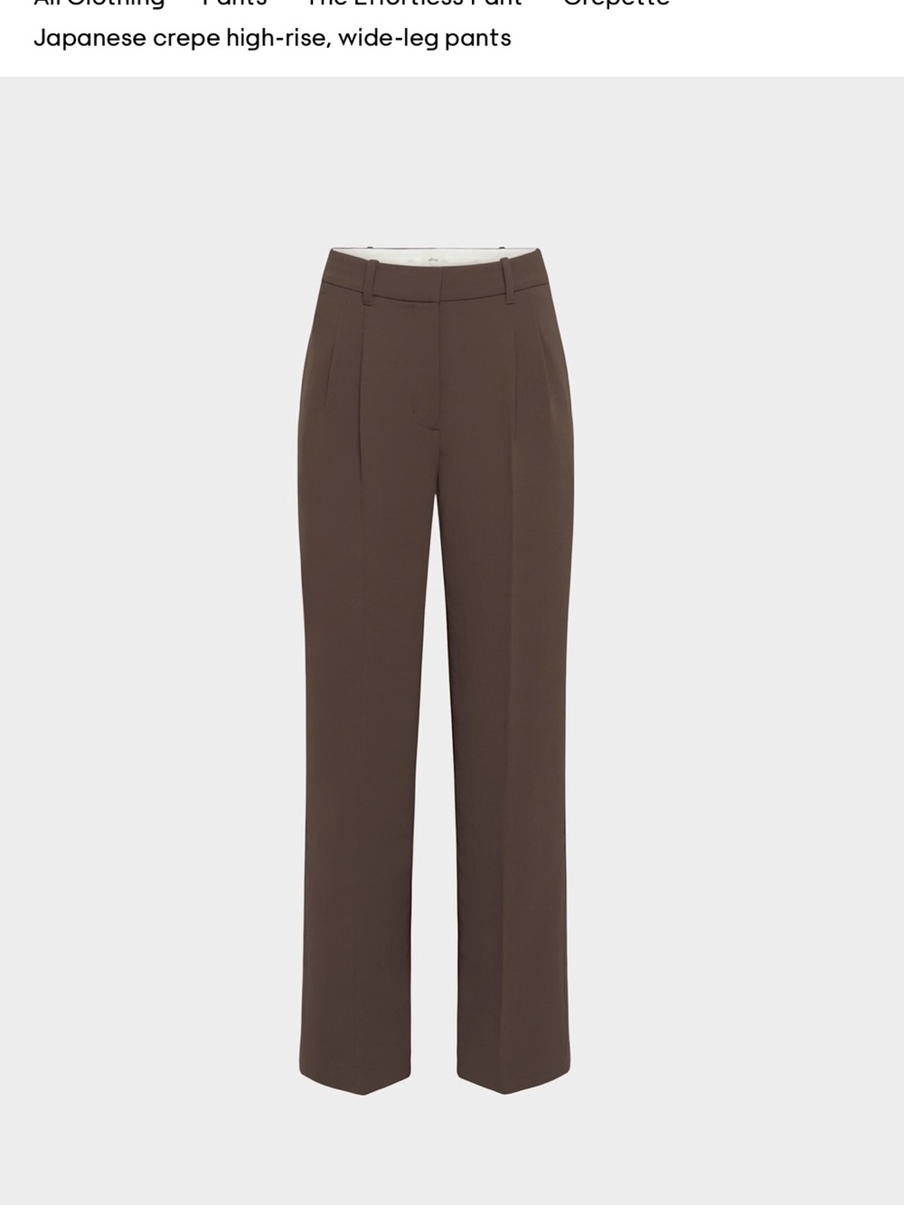Wilfred Wide-Leg Pants in Deep Brown